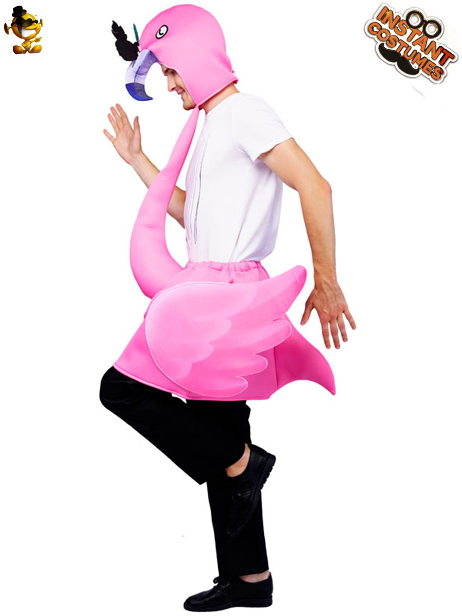 Halloween Pink Flamingo etapa rendimiento traje carnaval divertido partido traje persona grande juego de rol traje