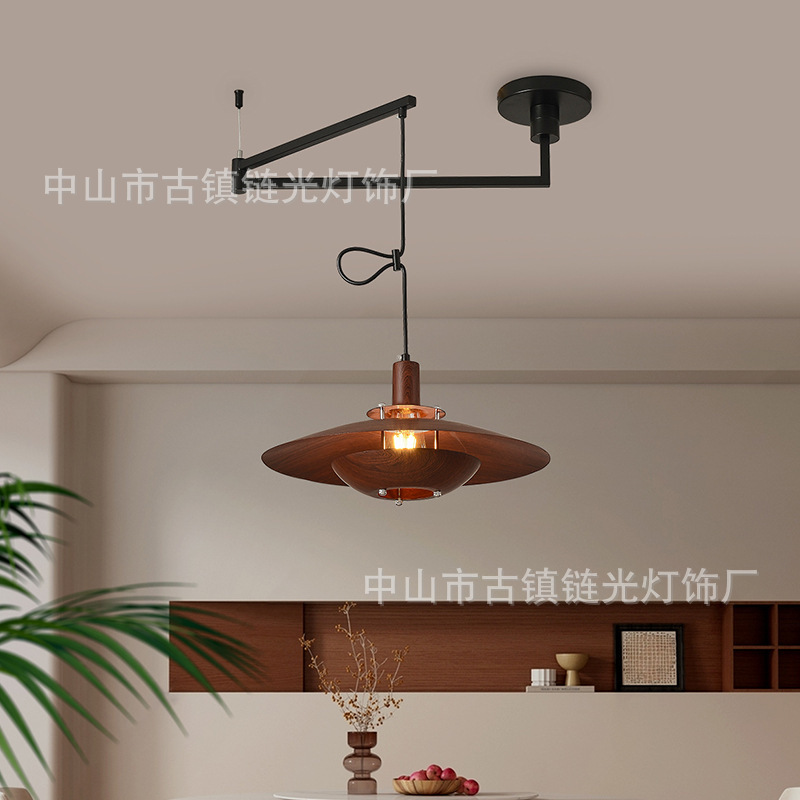 French Retro Mid-Century Style Restaurant Chandelier 2025 New American High-End Movable Arm Dining Table Chandelier French Retro Mid-Century Style Restaurant Chandelier 2025 New American High-End Movable Arm Dining Table Chandelier