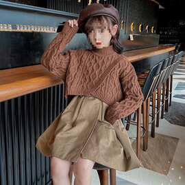 女童连衣裙2025新款洋气毛衣儿童装女孩网红秋冬款背心裙子两件套