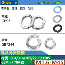 不銹鋼彈墊開口彈簧墊圈304/316/201/彈簧鋼彈墊M1.6M2M3M4M8-M45