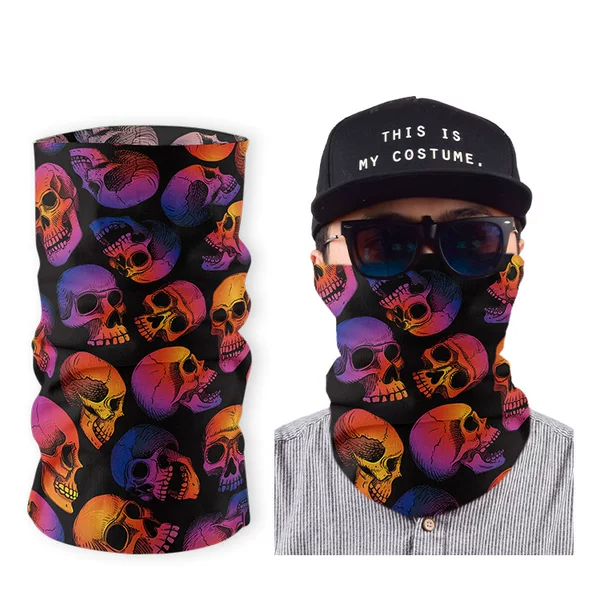 Outdoor Versatile Seamless Magic Headscarf with Custom Logo Printing, Sweat-Absorbing Cycling Neck Gaiter, Sun Protection Neck Cover, Ice Silk Face Mask