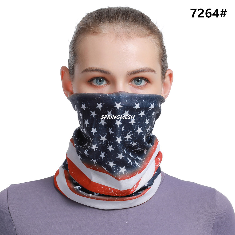 New In-Stock American Flag-Themed 3D Digital Print Outdoor Cycling Dustproof Mask Multifunctional Magic Headscarf