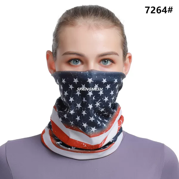 New In-Stock American Flag-Themed 3D Digital Print Outdoor Cycling Dustproof Mask Multifunctional Magic Headscarf