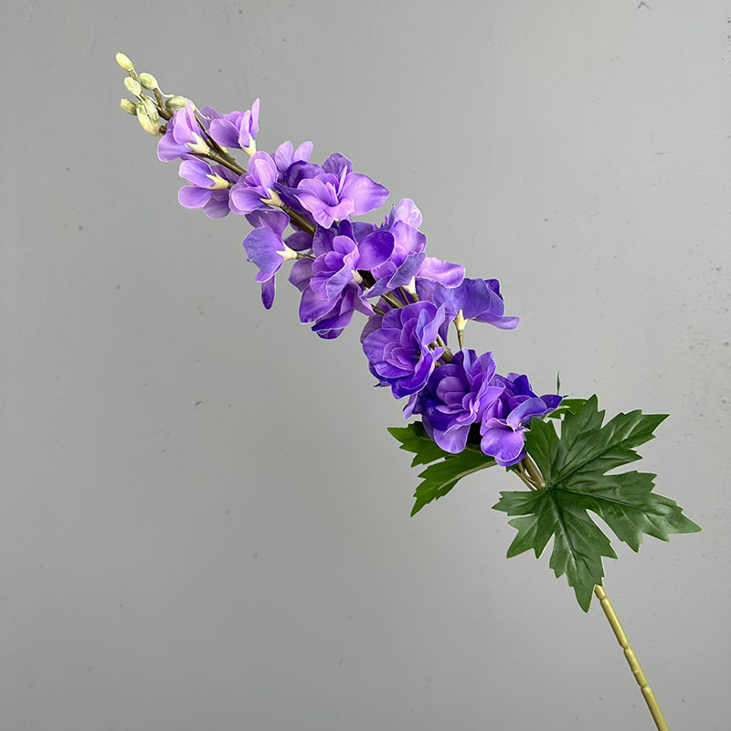 Film single -branched colorful flower deep purple