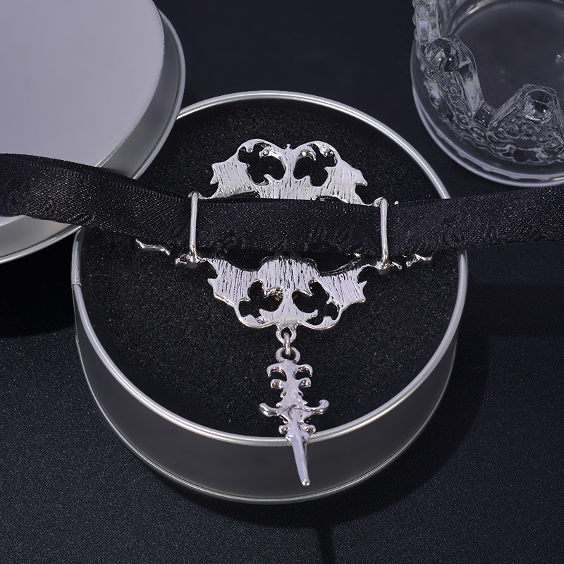 Gothic Spitzen Samt Choker Halskette Für Damen Vampir Accessoire_voghion.com