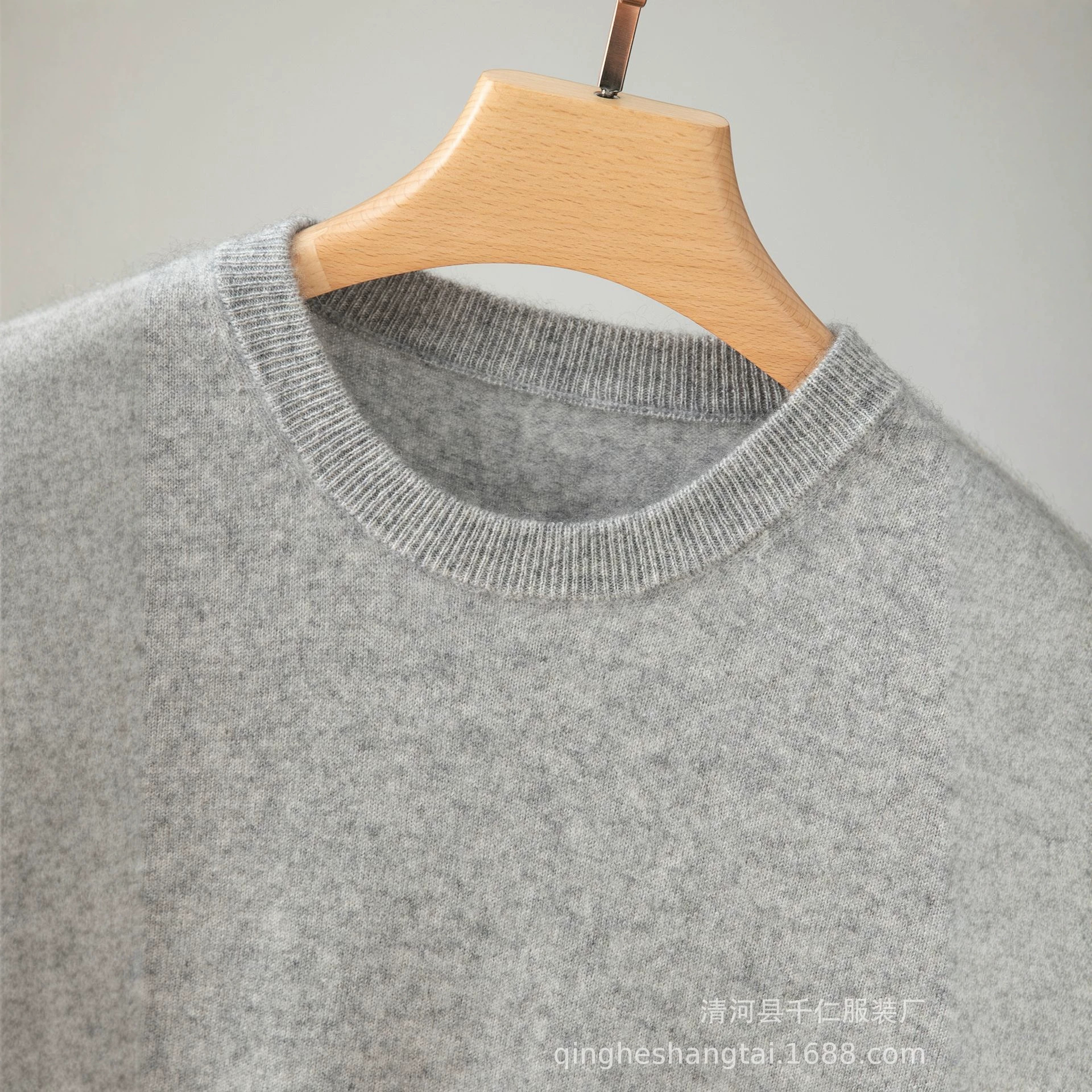 New men's cashmere sweater, short-sleeved, close-fitting, base layer, round-neck pullover, wool T-shirt, wholesale