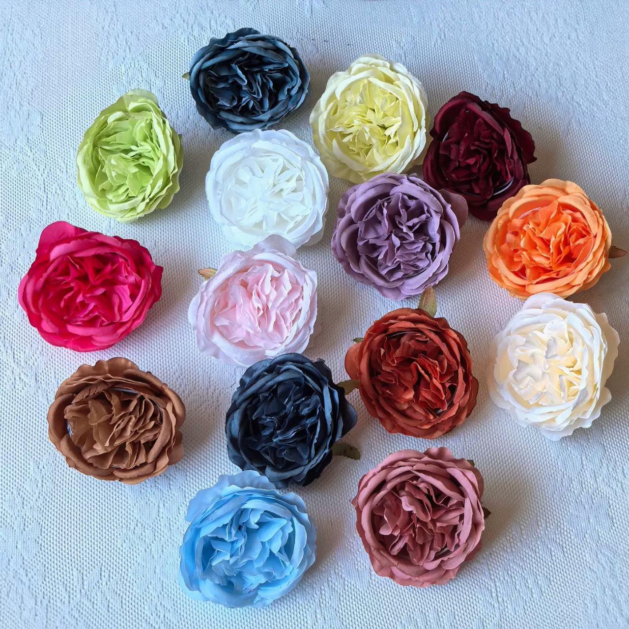 仿真奥斯汀玫瑰花头 簪花插花花环花墙 婚礼拍照道具 diy花头头饰