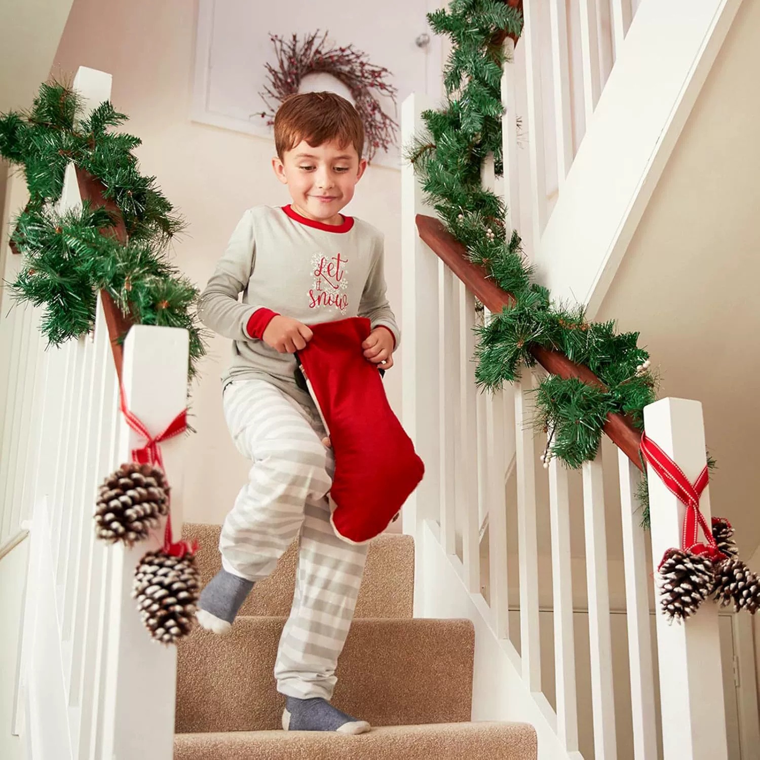 Navidad transfronteriza decoración de fichas festivas decoración de fichas de lana 9cm2m cifrado filamento verde militar