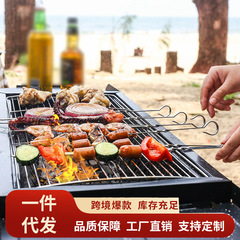 淄博バーベキューステンレス鋼バーベキュースティック高温耐性食品グレードフックとループバーベキュースティックバーベキューツール