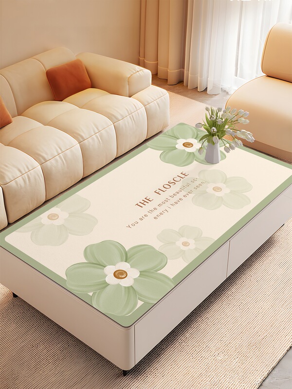 Coffee Table Mat Tablecloth Waterproof, Oil-Proof, Anti-Scalding, No-Wash Dining Table Mat, Living Room Coffee Table, Dining Table, Tv Cabinet Desktop Protection Mat