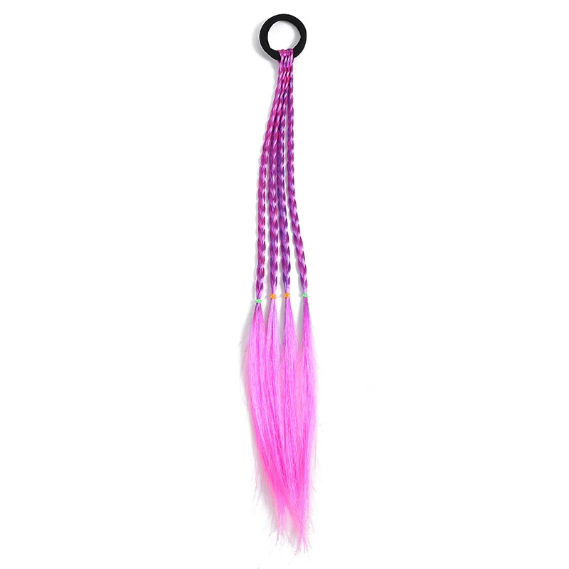 Hair accessory with pigtail, woven children's wig handmade, for import, gradient, knit yourself