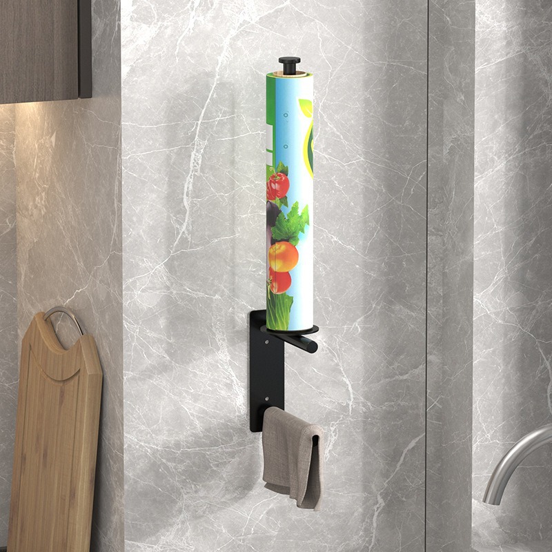 Soporte para toallas de cocina Estante para rollos de papel doméstico sin perforaciones image 3