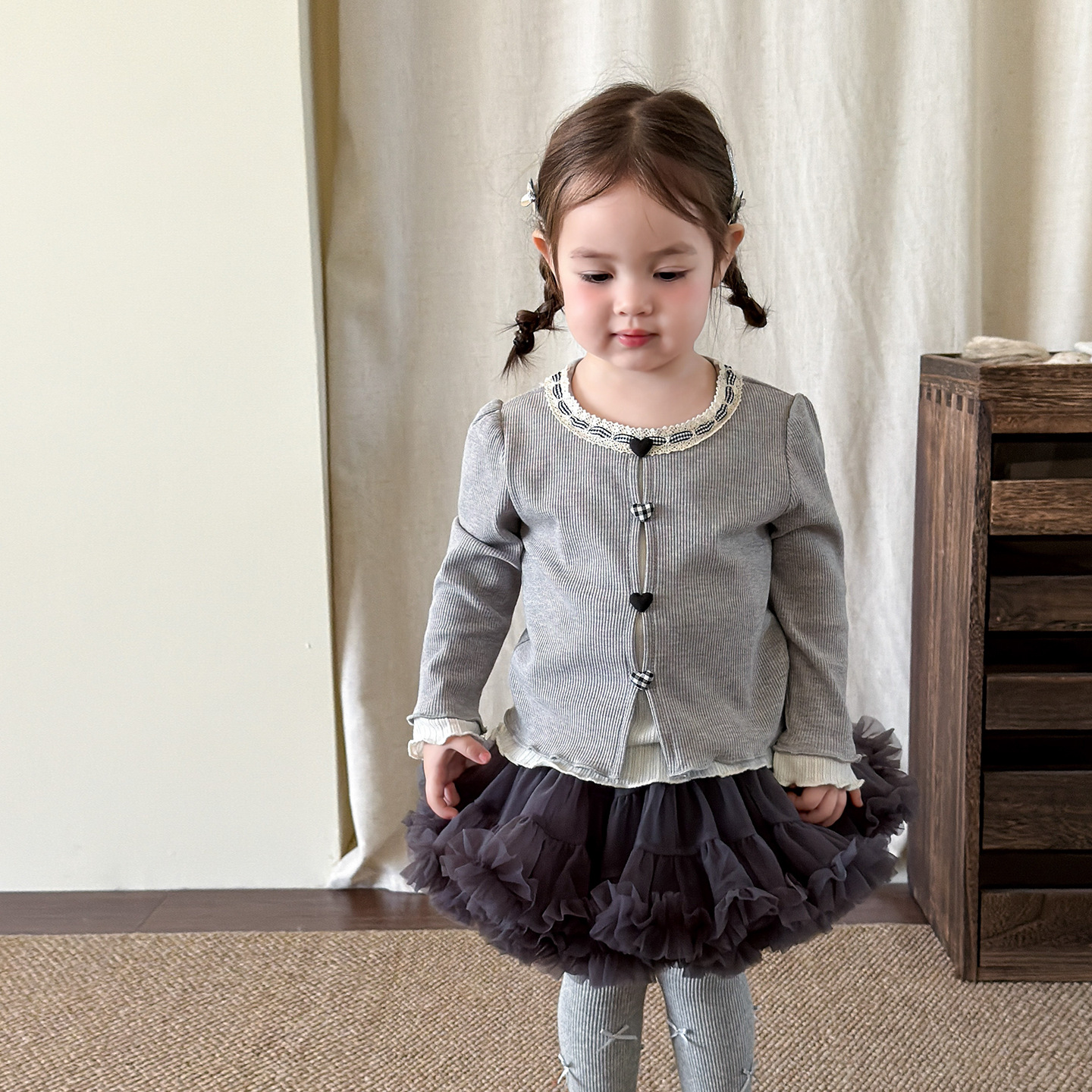 Sugar Pear ropa infantil falda de primavera 2026 nuevo estilo extranjero niño Tutu falda bebé niñas falda princesa