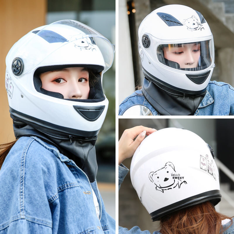 Newly certified, new national standard, winter warm and anti-fog electric vehicle safety helmet for men and women, full-face helmet for electric motorcycles