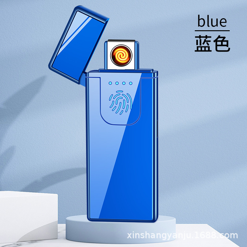 新型充電プラスチックUSB指紋タッチ感応電子ライター小型で便利なシガレットライターはロゴを作ることができる|undefined