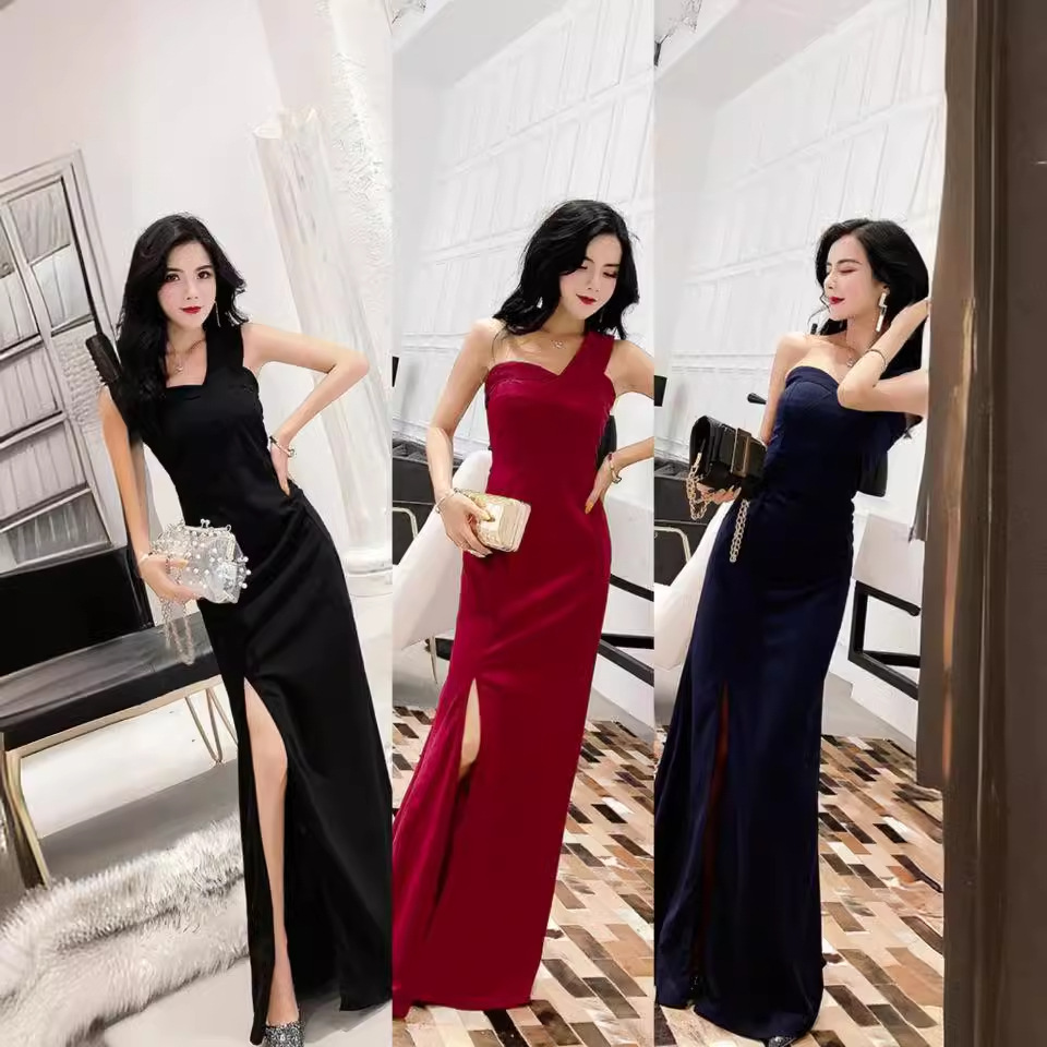 Summer fitted evening dress