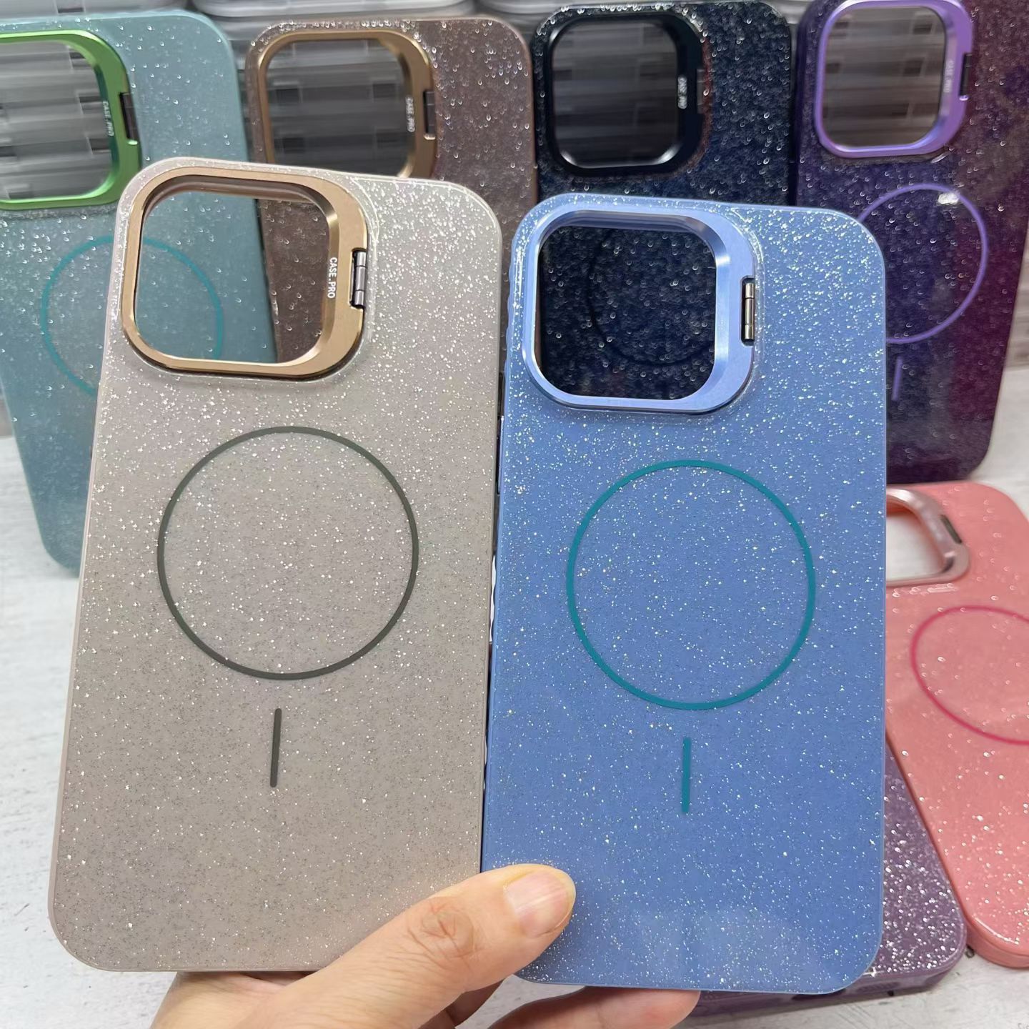 NEW新款2.0闪粉小磁吸现货i1  IP17 17AIR 17Pro  17Promax保护套