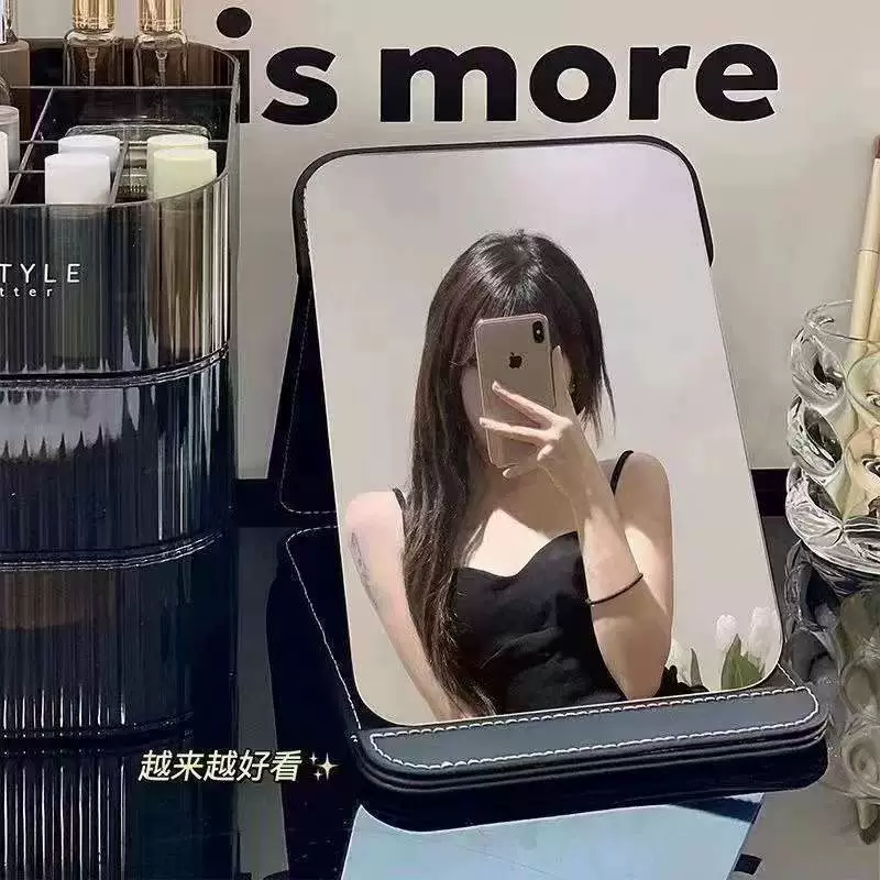 Зеркало ins style, женское студенческое зеркало для макияжа, может стоять в домашнем классе, портативное складное настольное зеркало для макияжа в общежитии