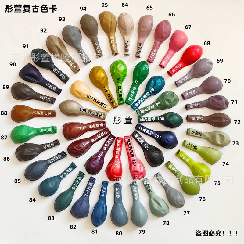 Tong Xuan factory wholesale 12 inch retro color cross-border latex balloon wedding birthday party decoration Amazon