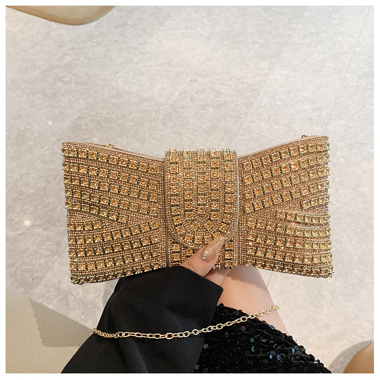 Transfronterizos Europa y América damas diamantes de diamante bolsas de cena nicho de diseño de bolsas de mano de banquete arco vestido de cena