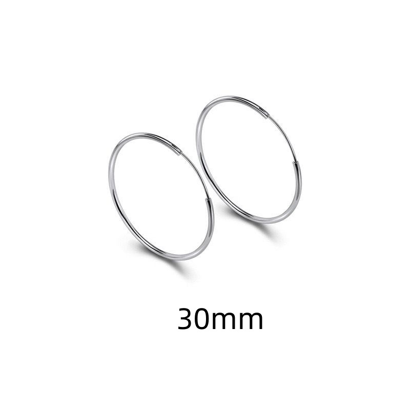 All Seasons Season Women's Gender 1 Pair 925 Sterling Silver Round Earrings