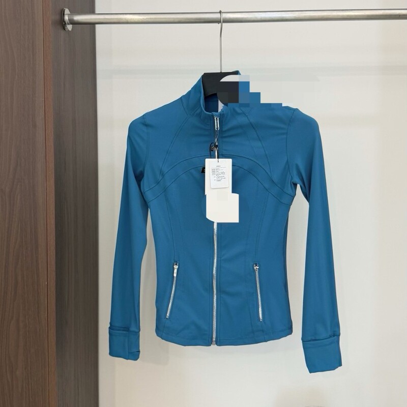 Original Lulu-style Define Jacket with logo, Regular women's stand-up collar yoga sports jacket