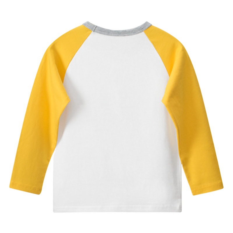 27kids ropa infantil transfronteriza camiseta de manga larga para niños otoño nuevo estilo 2024 camisa de fondo para hombres de moda ropa de bebé al por mayor