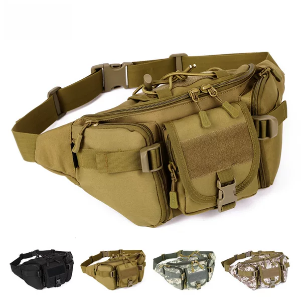 Y102-Large Waist Bag, Military Fan Bag, Outdoor Cycling Travel Waist Bag, Mountaineering Waist Bag, Casual Chest Bag, Men's Bag, Sports Bag