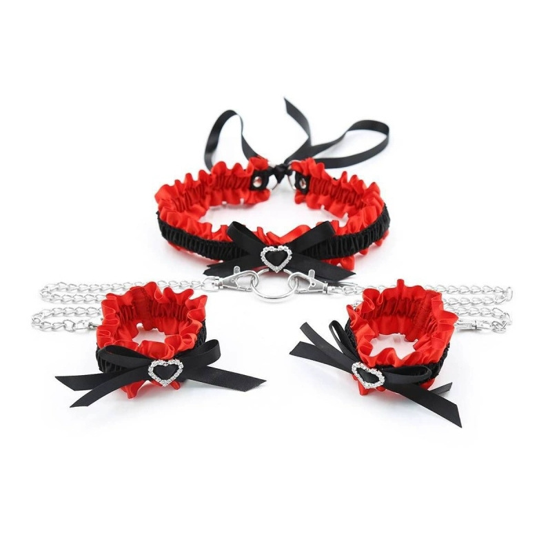 Cereza SM serie boca bola cadena de tracción cuerda de algodón cinta de amor mano mano y pie atar mano latigazo de cuero cabeza cubierta máscara image 40