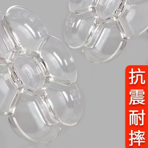 Transparent Ceramic-Mimicking Plum Blossom Color Palette, Thickened Plastic Watercolor and Chinese Painting Paint Palette Manufacturer Wholesale