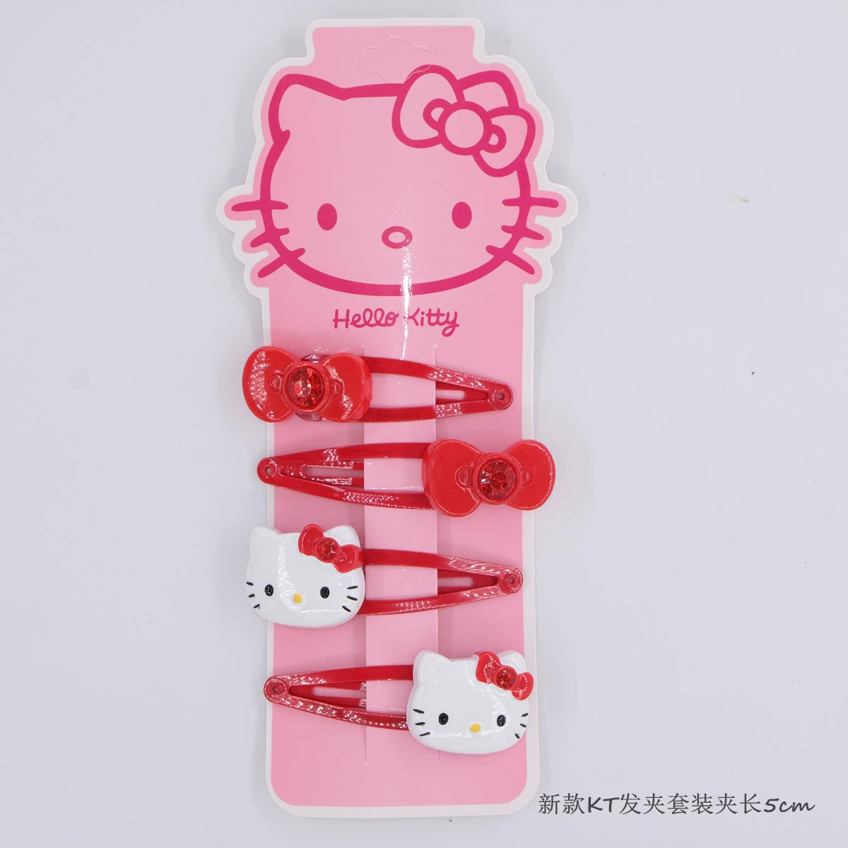 Набор заколок для волос (Hello Kitty) из смолы с бантами, разные размеры, возраст 3–8 лет