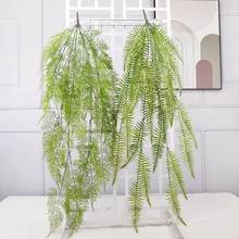 仿真蕨类波斯草 室内装饰垂吊叶壁挂藤条植物 仿真绿植金钱草批发