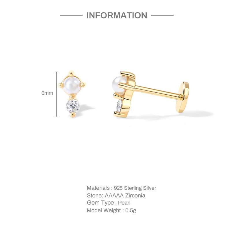 Fashion Devilu0027S Eye Snake Sterling Silver Zircon Ear Studs 1 Piece