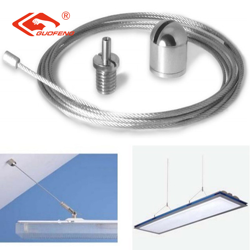 Tensor de cable para luces de exterior, gancho de sujeción, accesorios para iluminación de metro, cuerda de acero anticaídas, placa de techo, cuerda de acero para lámparas colgantes