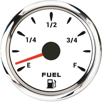 52mm pointer oil level gauge fuel gauge colorful backlight car ship modification universal instrument (automobile instrument) - silver-edge-white-background-0-190ohm
