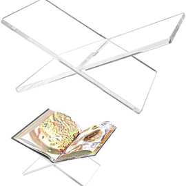 亚克力书架透明书架，适用于书籍、报纸、杂志、课本、食谱架图片