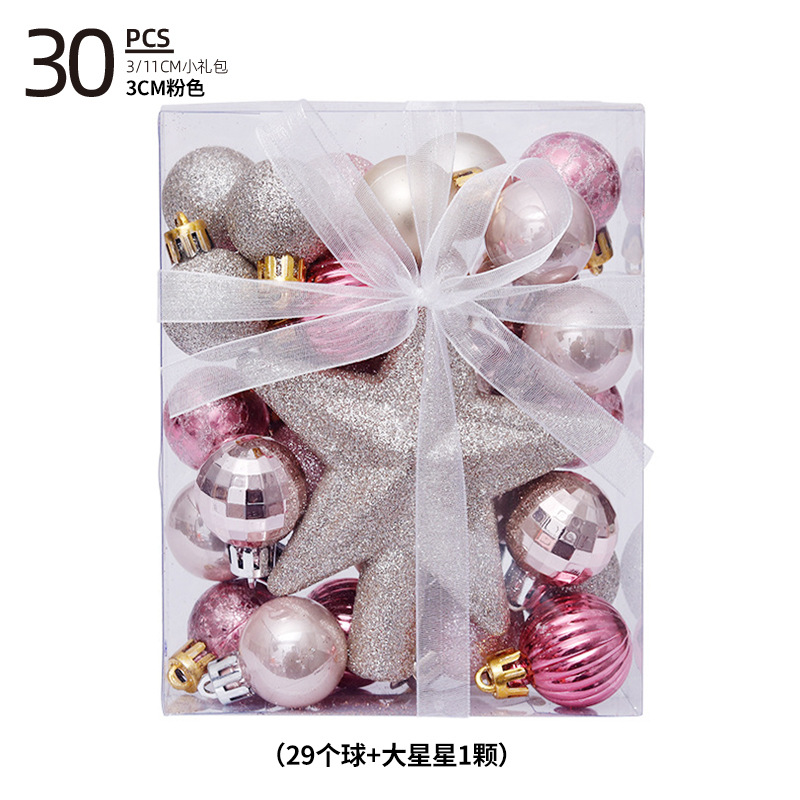 Bola de Navidad árbol de Navidad adornos de decoración colgante de bola de colores accesorios de material de Navidad DIY decoración de Navidad al por mayor