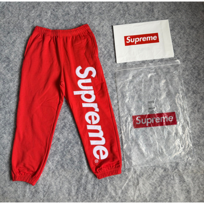 A309#classic big logo hooded sweatpants red / S