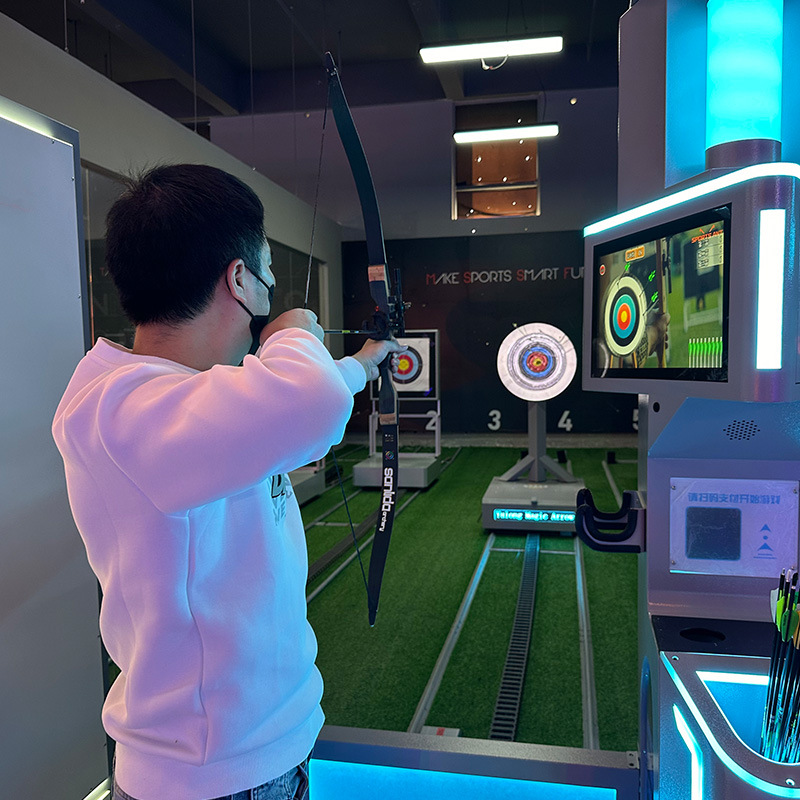 Sala de experiencias de entretenimiento interactivo Simulación de deportes digitales comerciales a gran escala Tiro con arco Ocio multijugador automático Competición interior