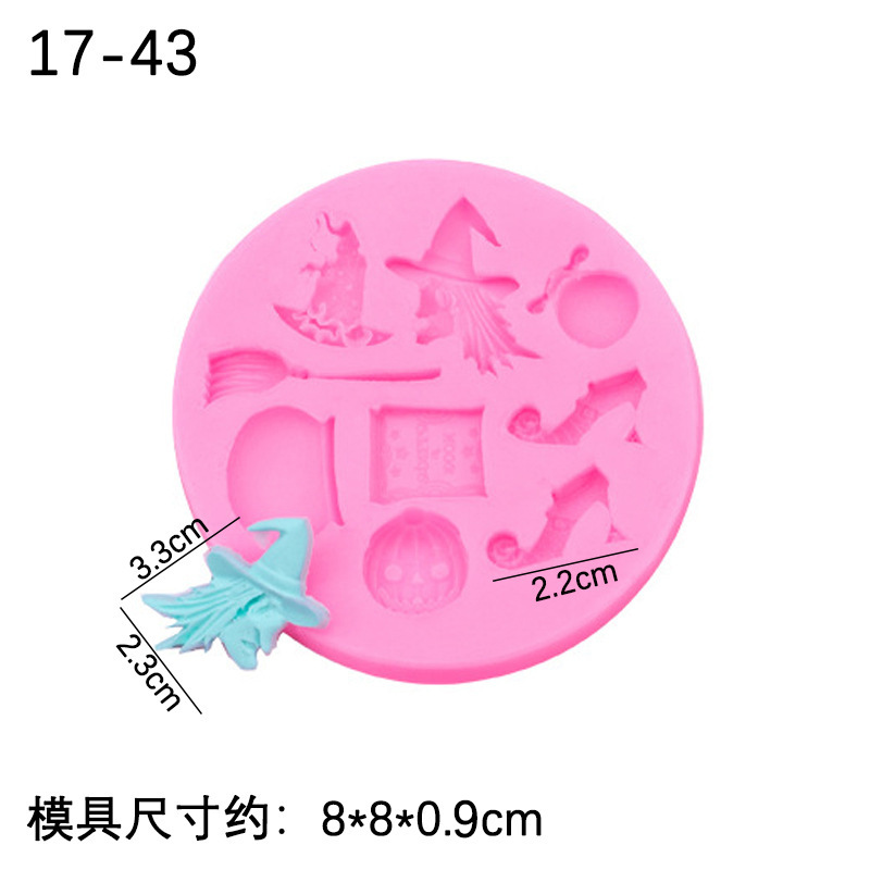 Navidad Halloween decoración silicona fondant molde DIY hornear pastel decoración chocolate arcilla epoxi molde