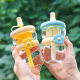 High-value Water Cup Girls Ins Straw Glass Portable 2025 Tea Water Separation Juice Scented Tea Drink Cup