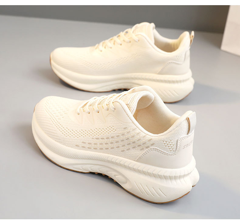Sapatos casuais femininos, sapatos de plataforma de couro, tênis femininos, tênis brancos leves_voghion.com