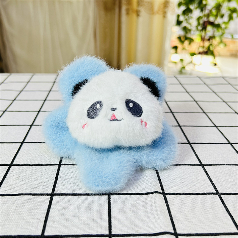 Linda flor panda muñeco de peluche mini girasol panda pequeño flor colgante llavero bolso de estudiante colgante