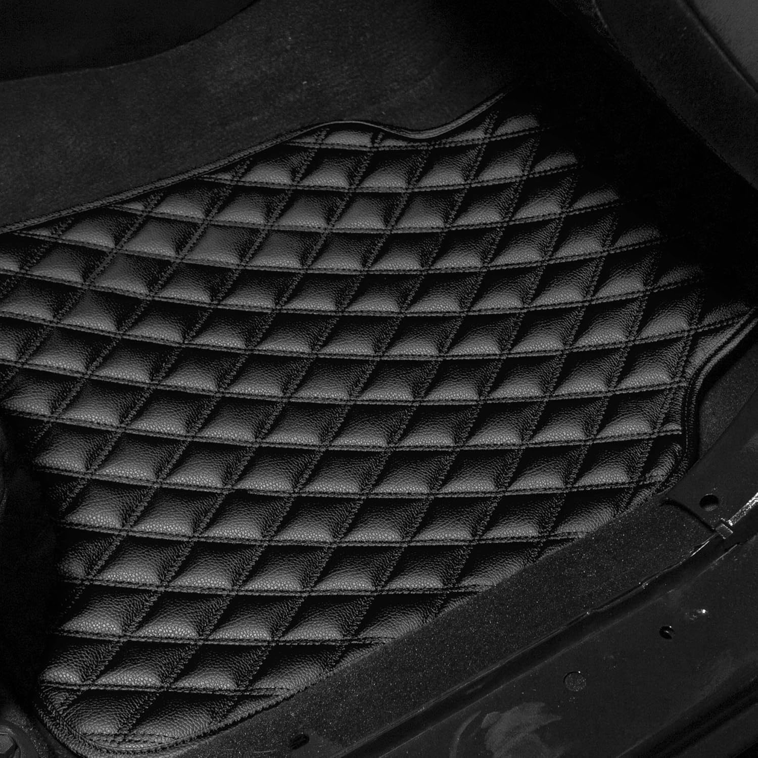 Cross-Border Automotive Universal Floor Mats, Amazon Foreign Trade Exclusive, Four-Piece Set, Thick Leather Floor Mats, Easy to Care for