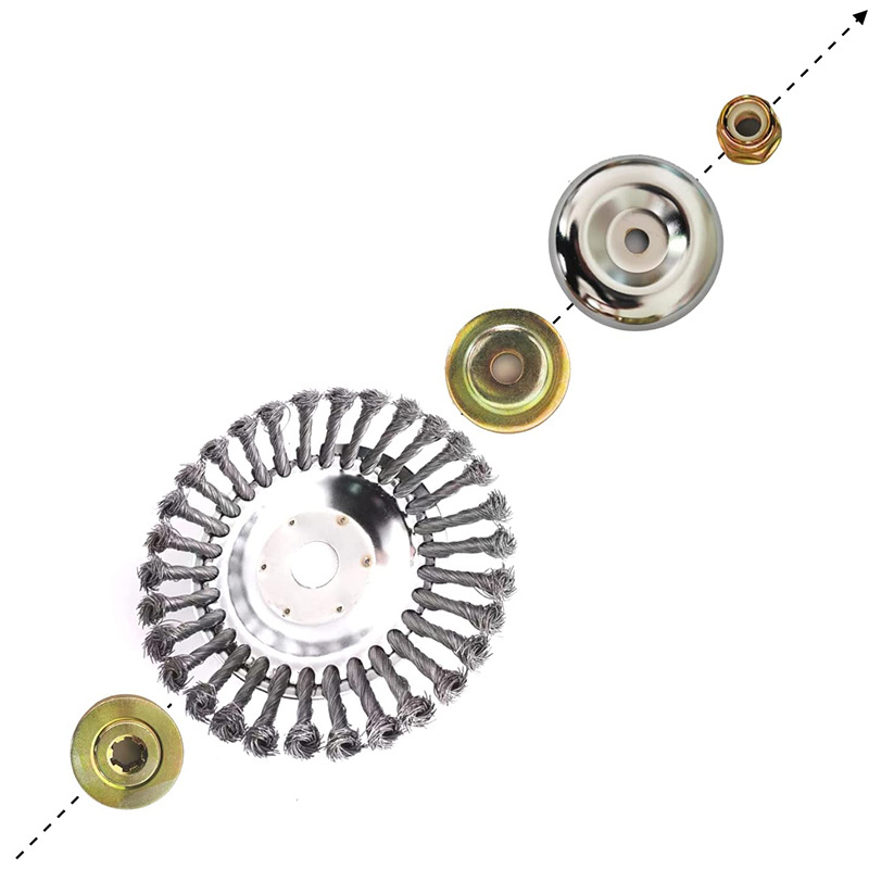 Jardín cortacésped de seda de nylon tipo tazón equipo de cepillo mecánico 8 pulgadas cabeza de escarda 200 accesorios de cortacésped