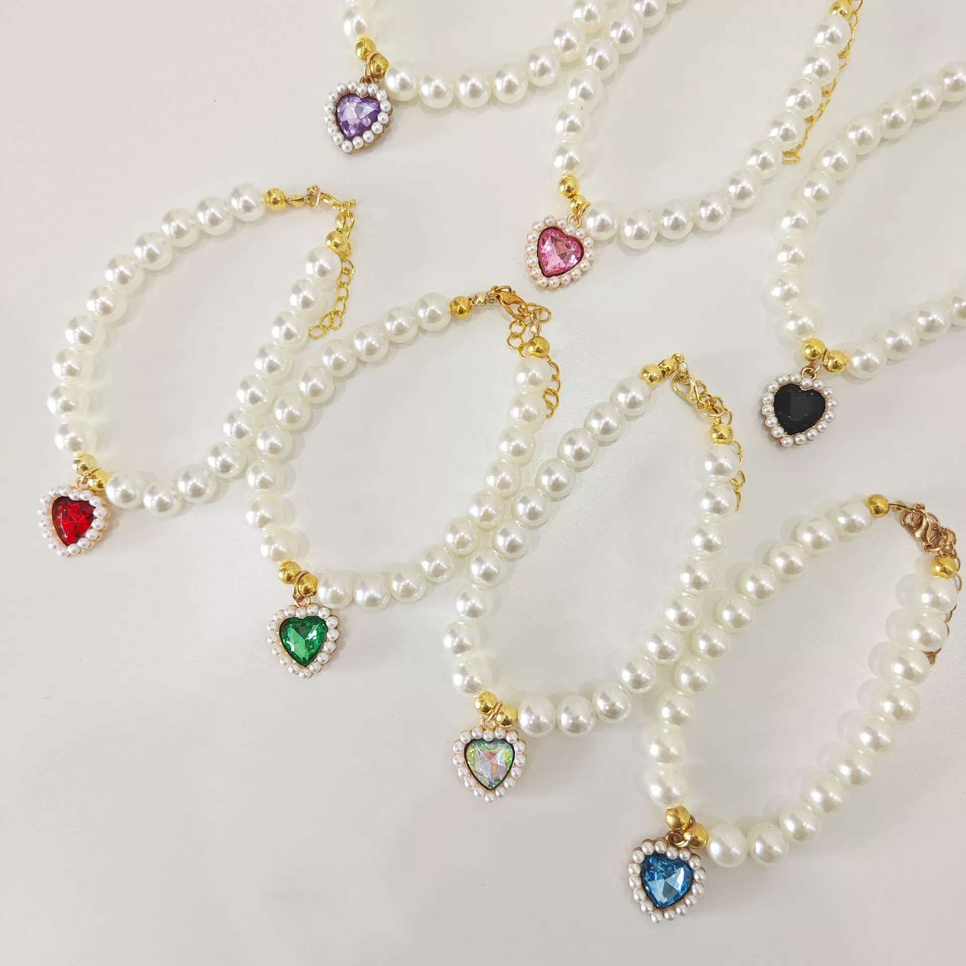 Колье для домашних животных кошачий жемчуг ошейник собачья шея цепь ретро любовь подвеска кошачий собачий милый нагрудник украшения