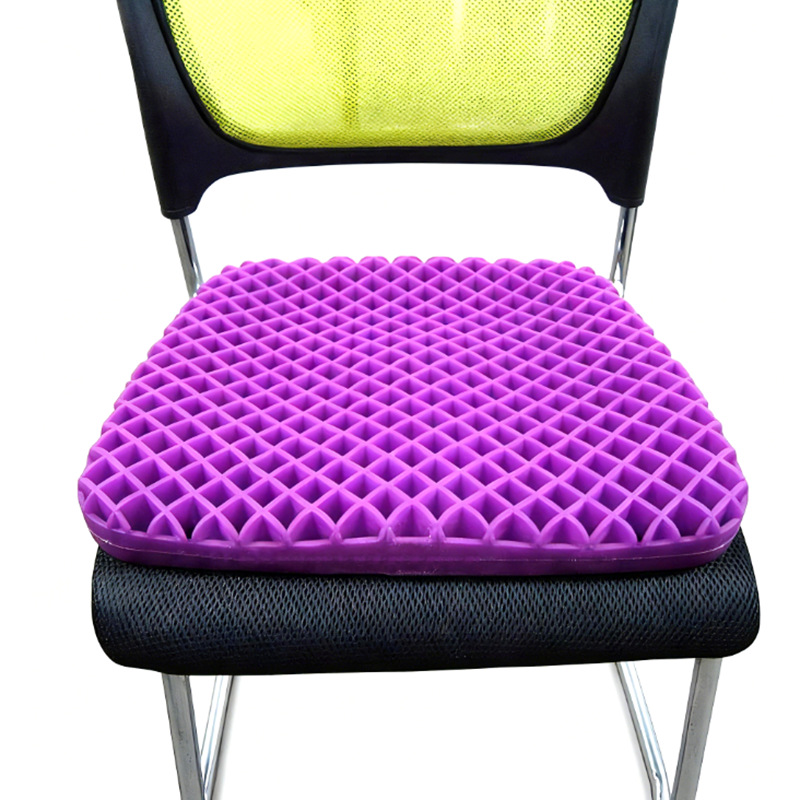 Thickened Car Seat Cushion High Elastic Tpe Honeycomb Egg Gel Gel Airplane Home Breathable Office Seat