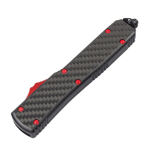 Microtechnology ut85 carbon fiber handle red screw aluminum alloy + carbon fiber handle outdoor accessories knife handle