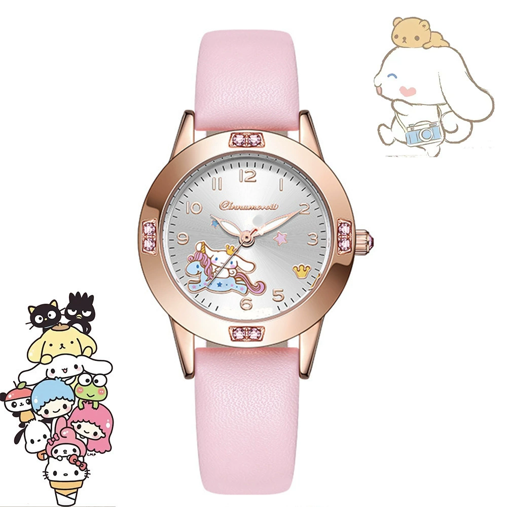 New Cuolomi Jade Gou Dog Sanrio Cute Cartoon Diamond Girl Student Watch Quartz Watch