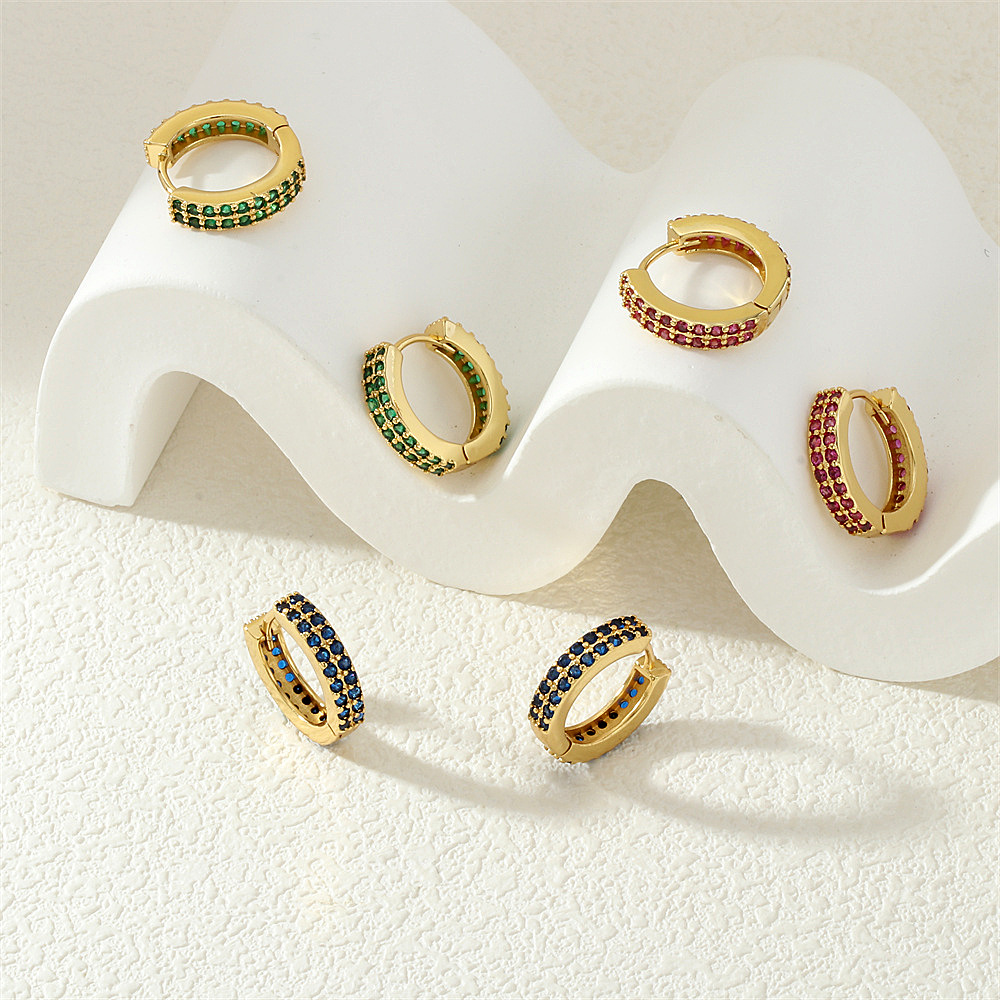 Trend earrings with zircon hip-hop style for men and women